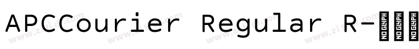 APCCourier Regular R字体转换